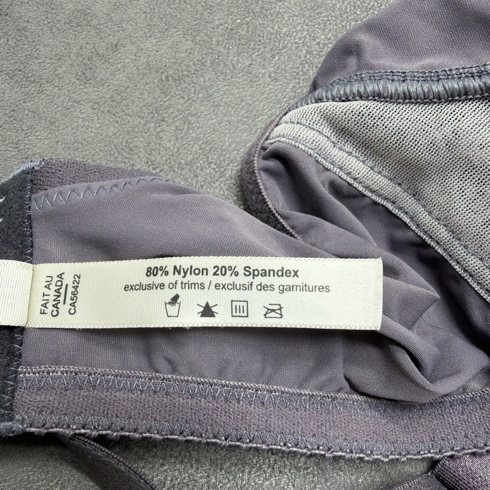 Anthropologie X FortNight Mira Long-line Bralette Grey Size 32C - Picture 6 of 6